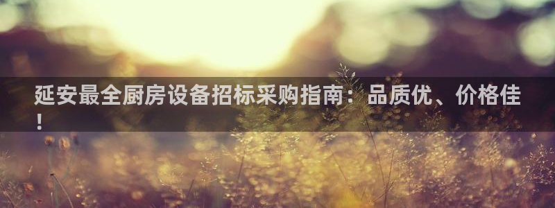 尊龙凯时集团：延安最全厨房设备招标采购指南：品质优、价格佳
