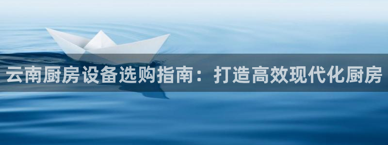 尊龙人生就是博首页入口：云南厨房设备选购指南：打造高效现代化