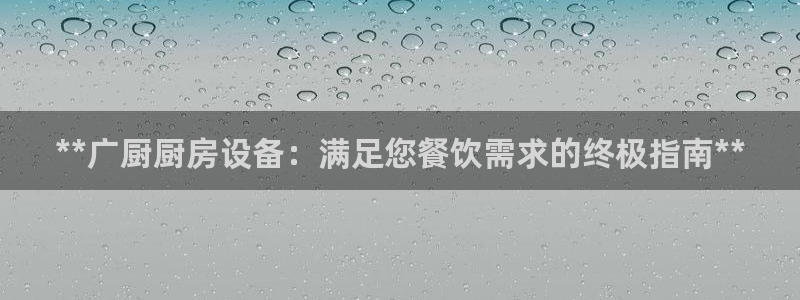 尊龙app最新版本官网：**广厨厨房设备