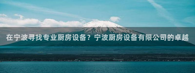 尊龙d88现金 旧版本可靠送38元：在宁波寻找专业厨房设备？